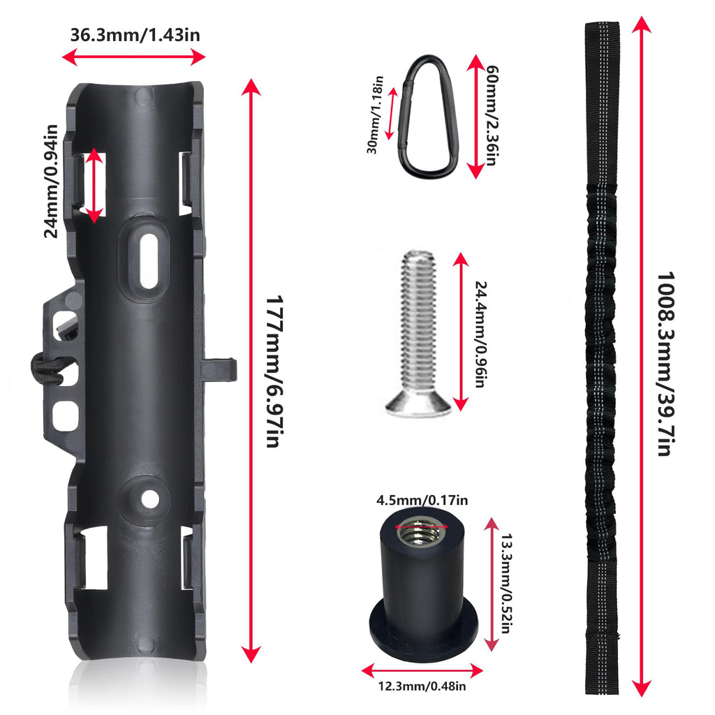 2PCS Kayak Paddle Holder with Leashes & Locking Kits R7152