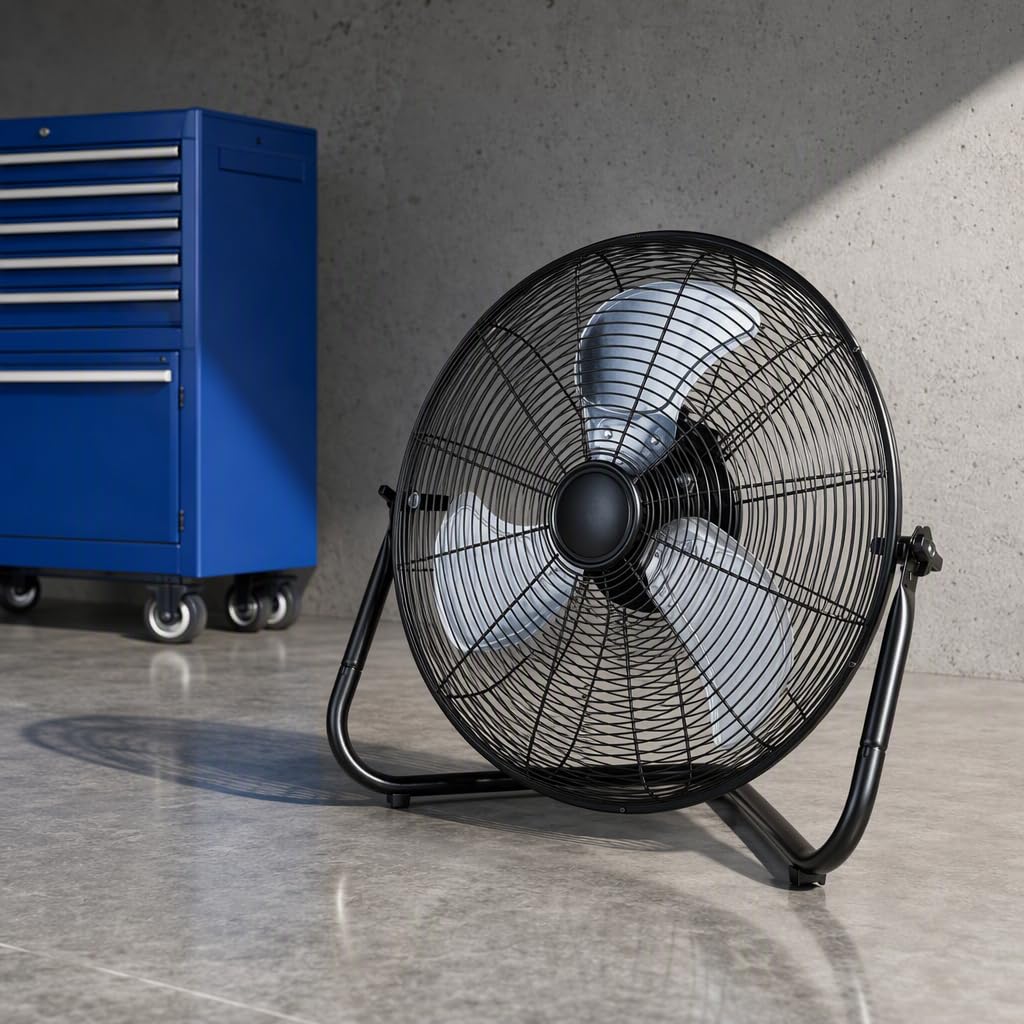 20" 3-Speed Metal Floor Fan 4-Pack J401