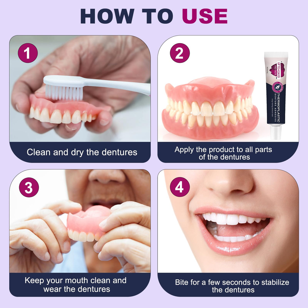 2Pcs Thermoplastic Denture Adhesive R65956