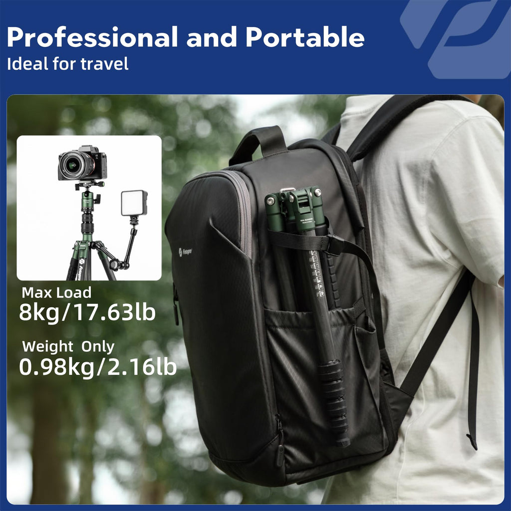 60" Carbon Fiber Camera Tripod with Ball Head and Monopod F2682