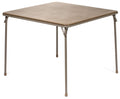 38" Square Folding Card Table, Beige Vinyl G838