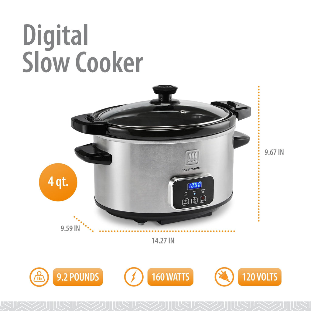 4-Quart Stainless Steel Slow Cooker W635652