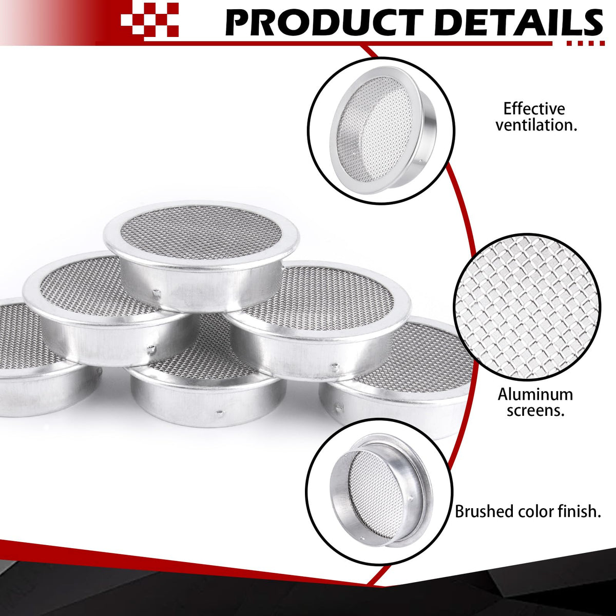 2-Inch Round Open Screen Vent 6 Pack V385324