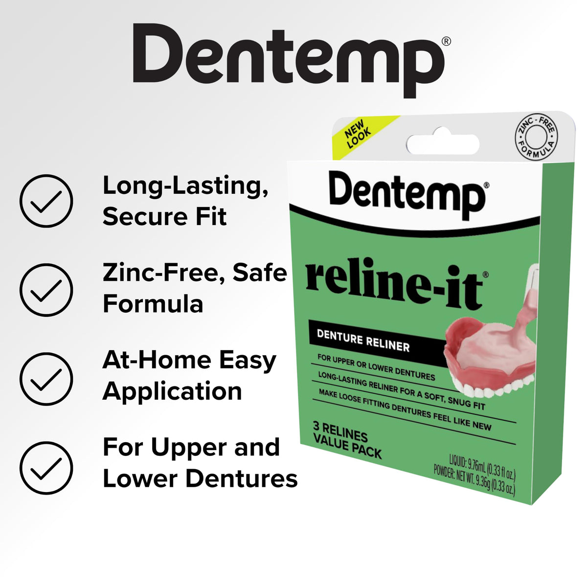 Denture Reline Kit 3 Pack Q497
