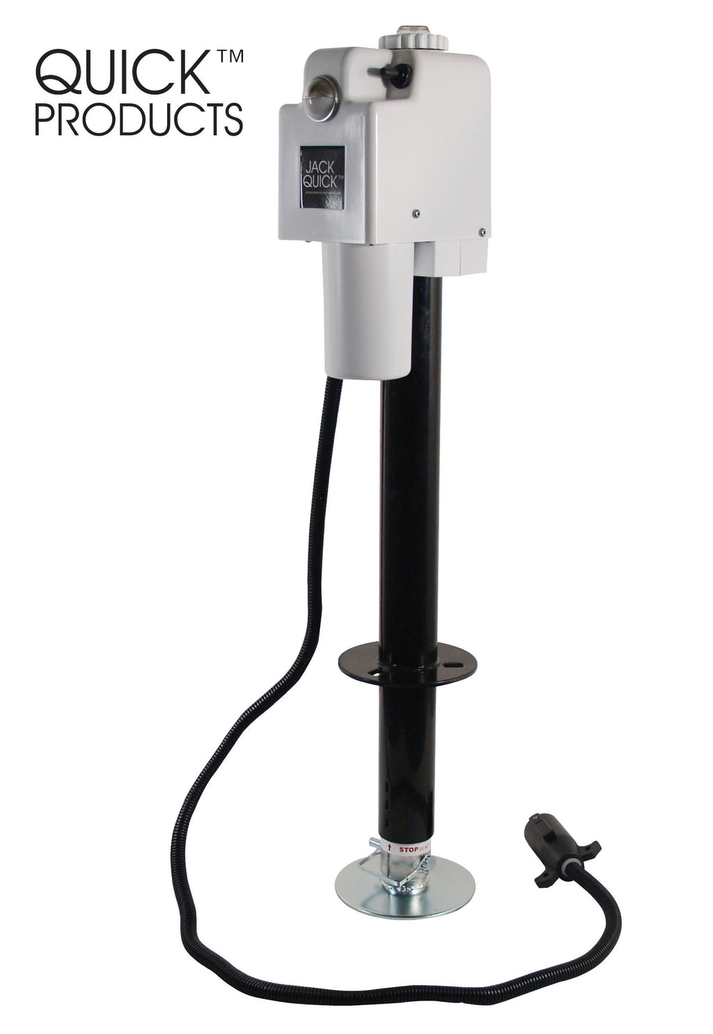 Electric Tongue Jack with 7-Way Plug, White O2359