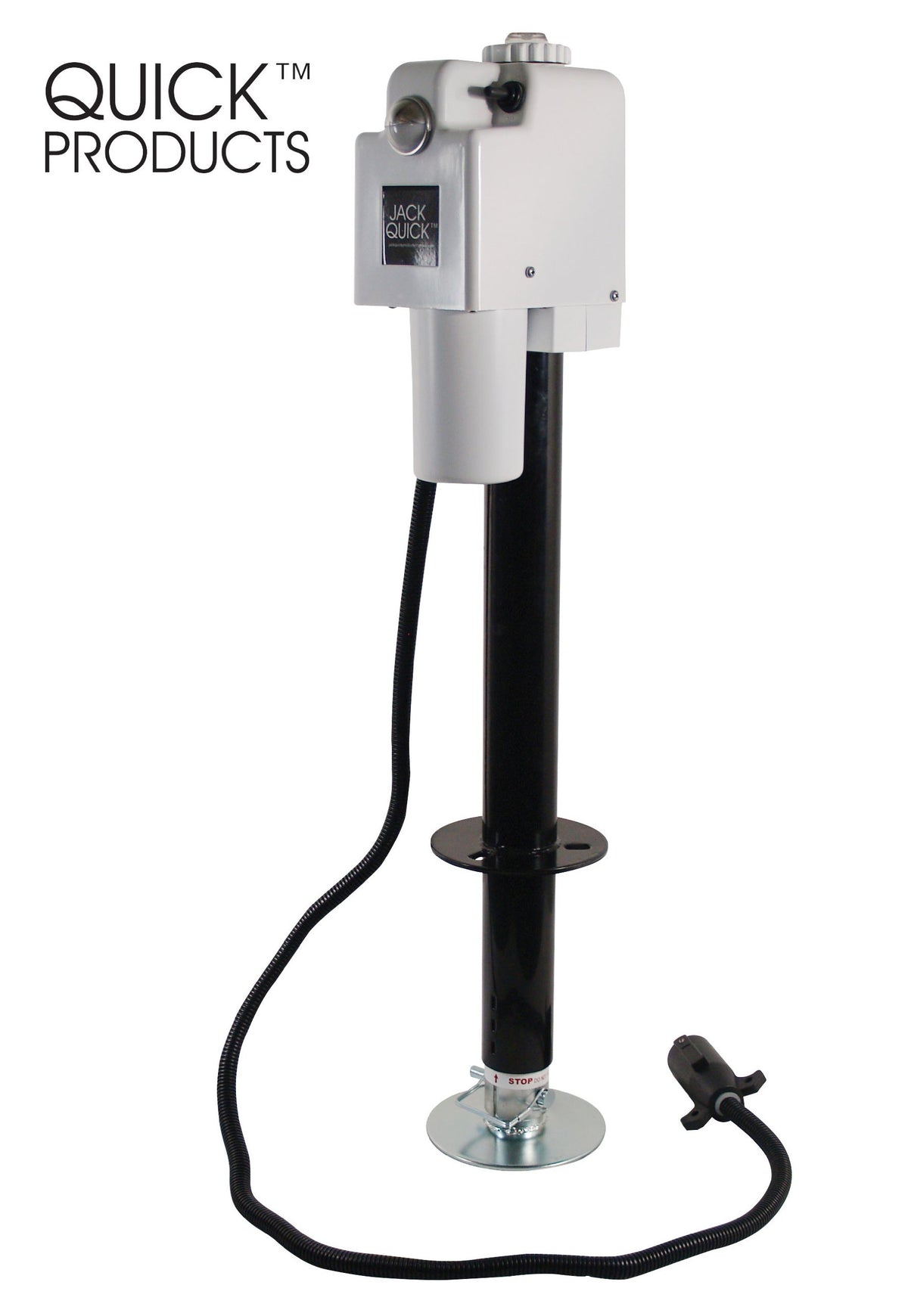 Electric Tongue Jack with 7-Way Plug, White O2359