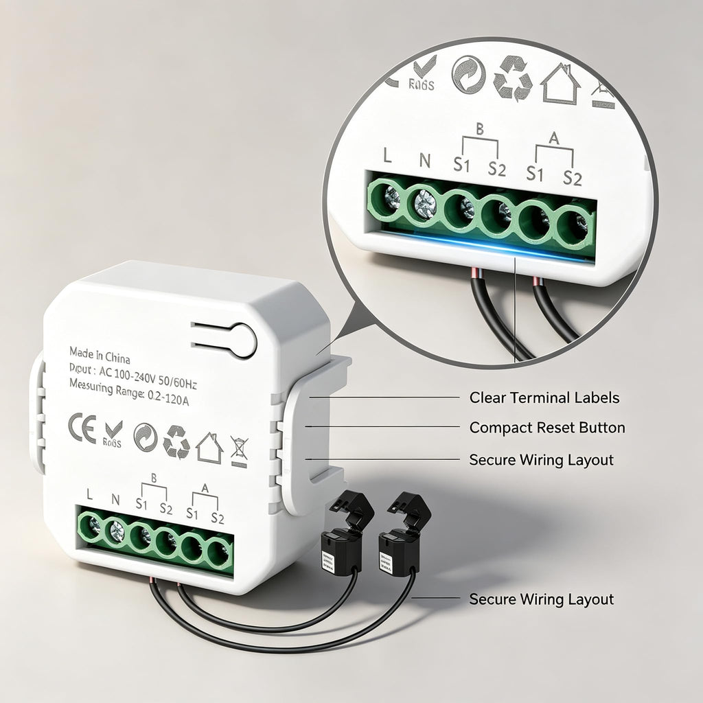 Smart Home Energy Monitor 2x120A Dual Channel N671