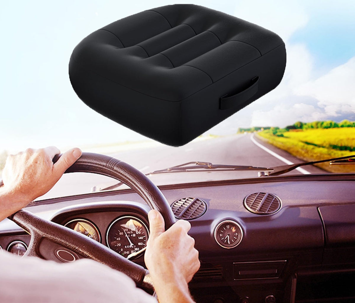 Black Inflatable Booster Seat Cushion S819