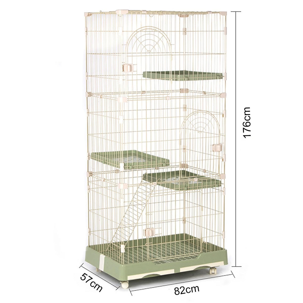 Foldable 4 Tier Detachable Cat Cage with Hammock Q668