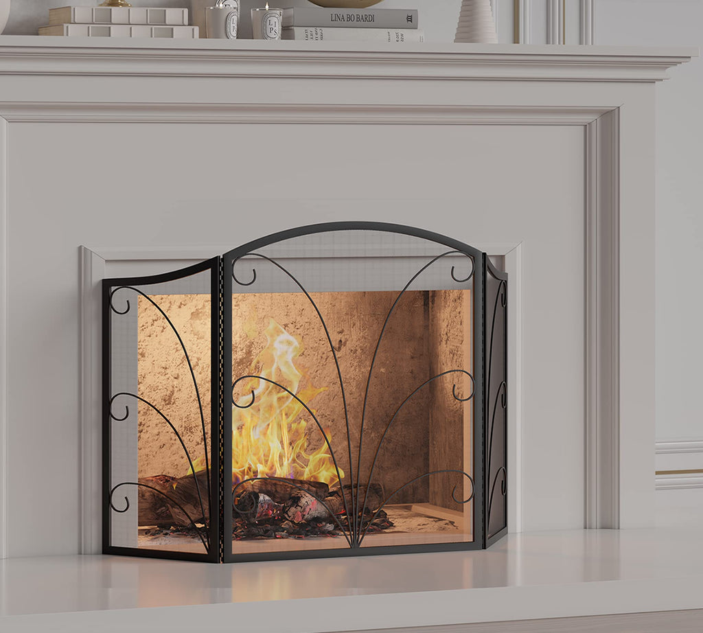 Arched Wrought Iron Fireplace Screen X82509