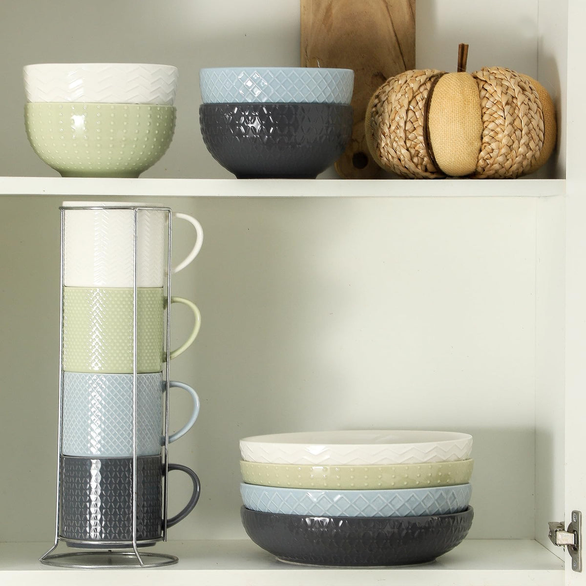 9.1'' 42 OZ Ceramic Pasta Bowls Set of 4 P1137