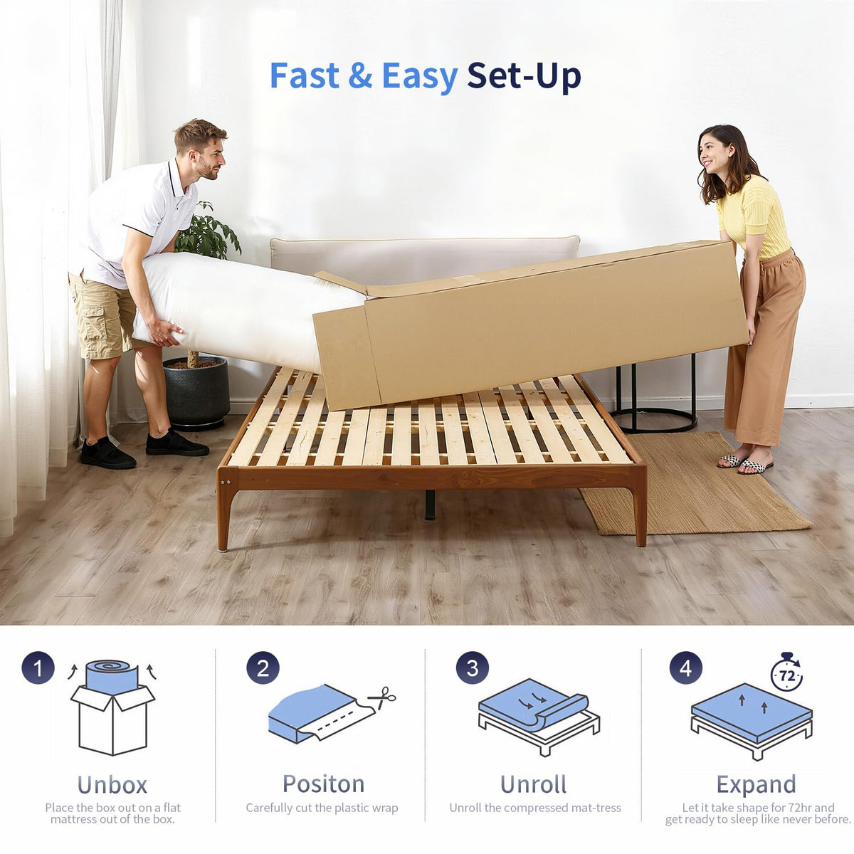 6 Inch Twin Gel Memory Foam Mattress I19797