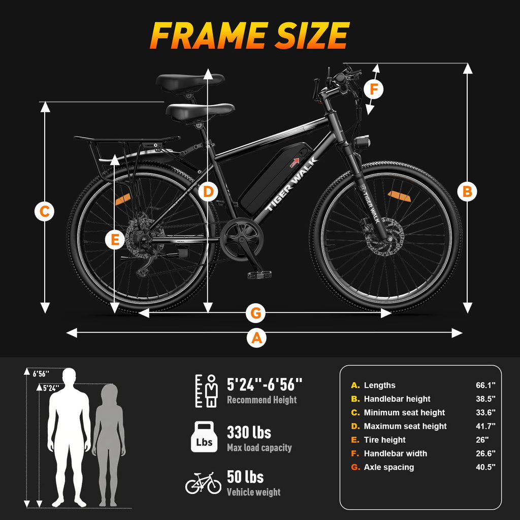 26" Electric Mountain Bike 48V 10Ah 7-Speed Q8532