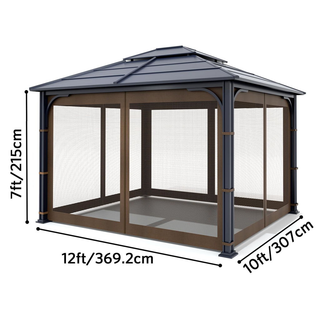 Brown 4-Panel Mosquito Netting V2152