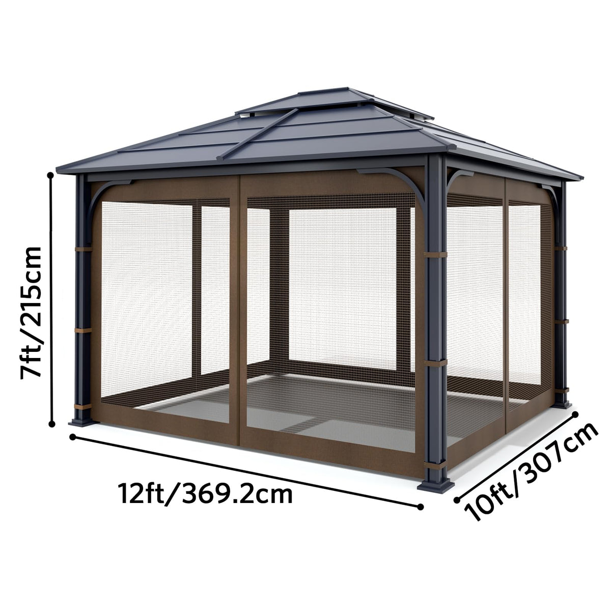 Brown 4-Panel Mosquito Netting V2152