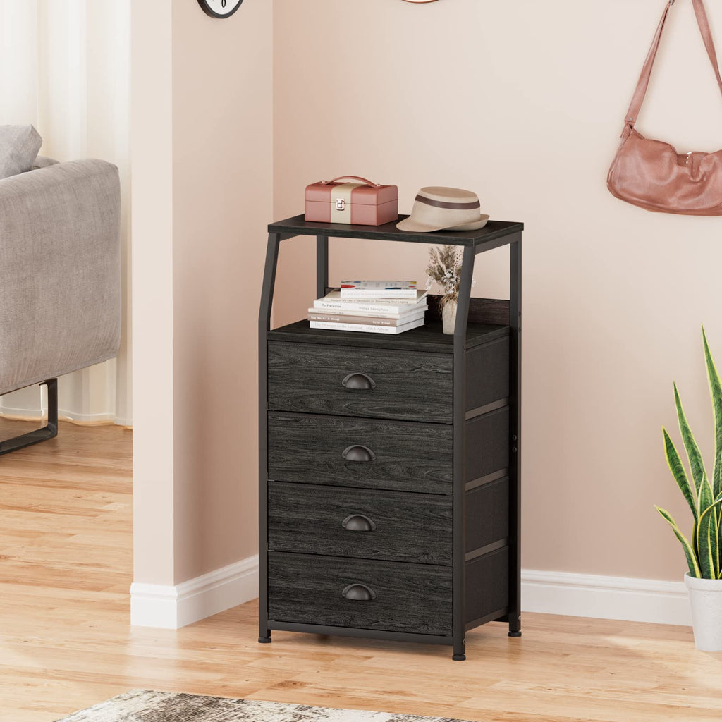 Tall Nightstand with Fabric Drawer B625157