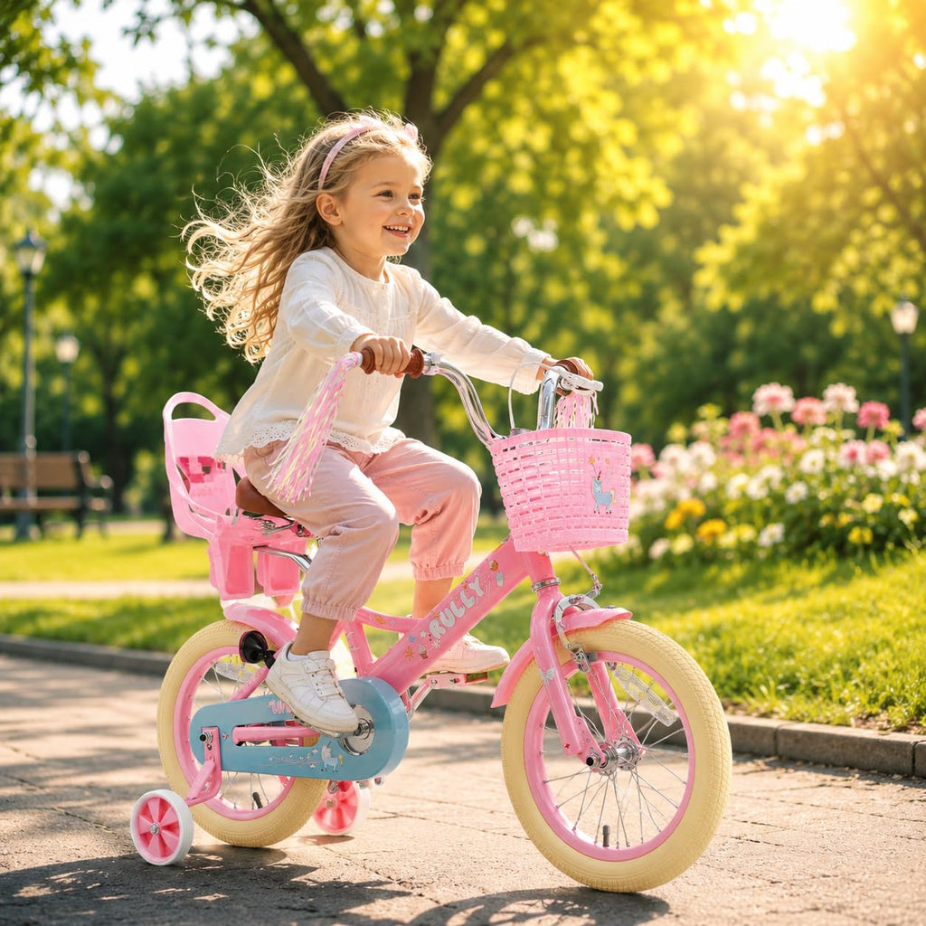 Kids Bike with Training Wheels & Basket C4968