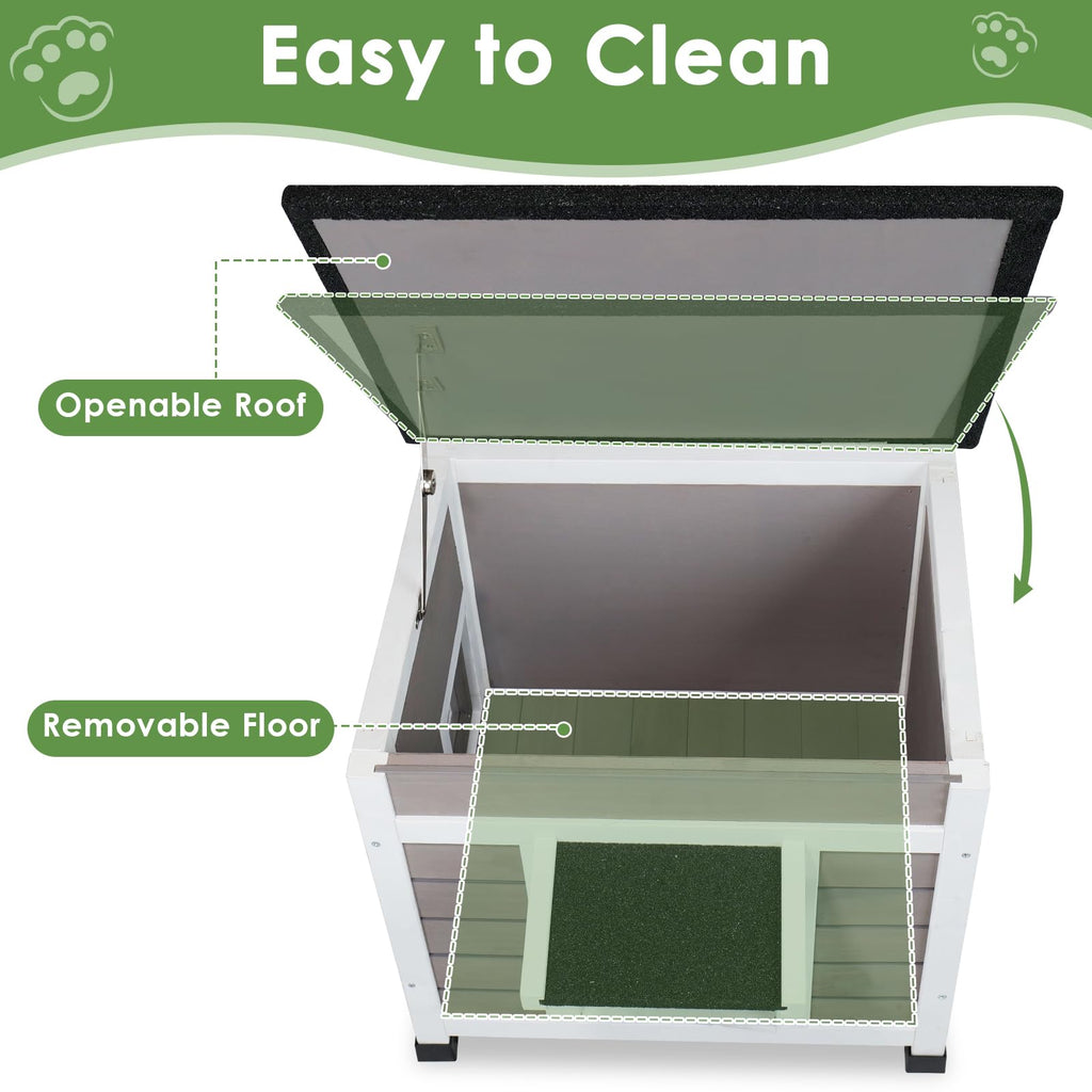 Grey Outdoor Insulated Cat House P30681