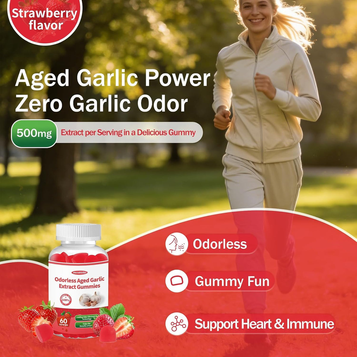 Aged Garlic Extract Gummies Strawberry Flavor R688
