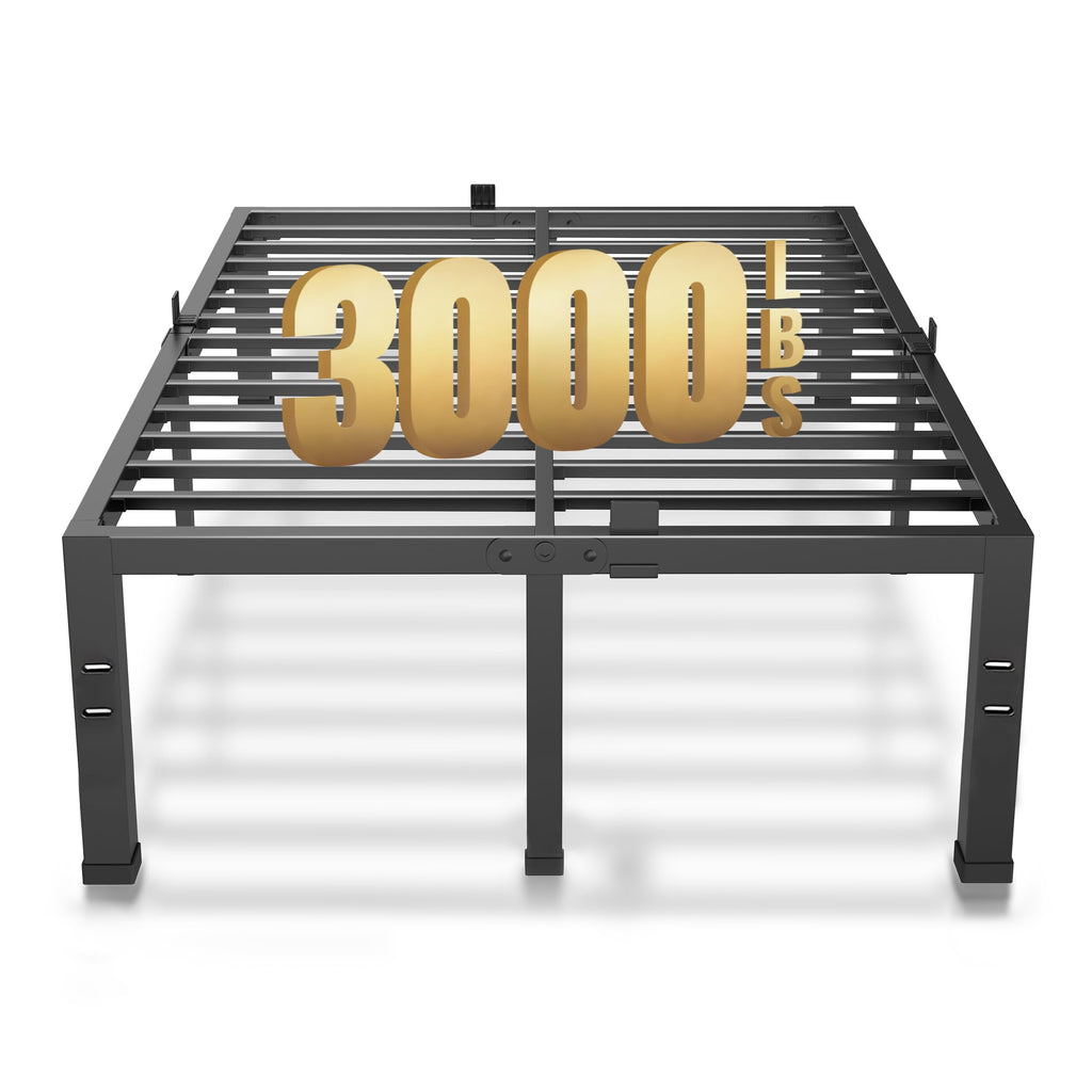 18 Inch King Size Black Metal Bed Frame O7719