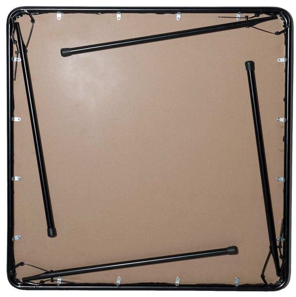 38" Square Folding Card Table, Beige Vinyl G838