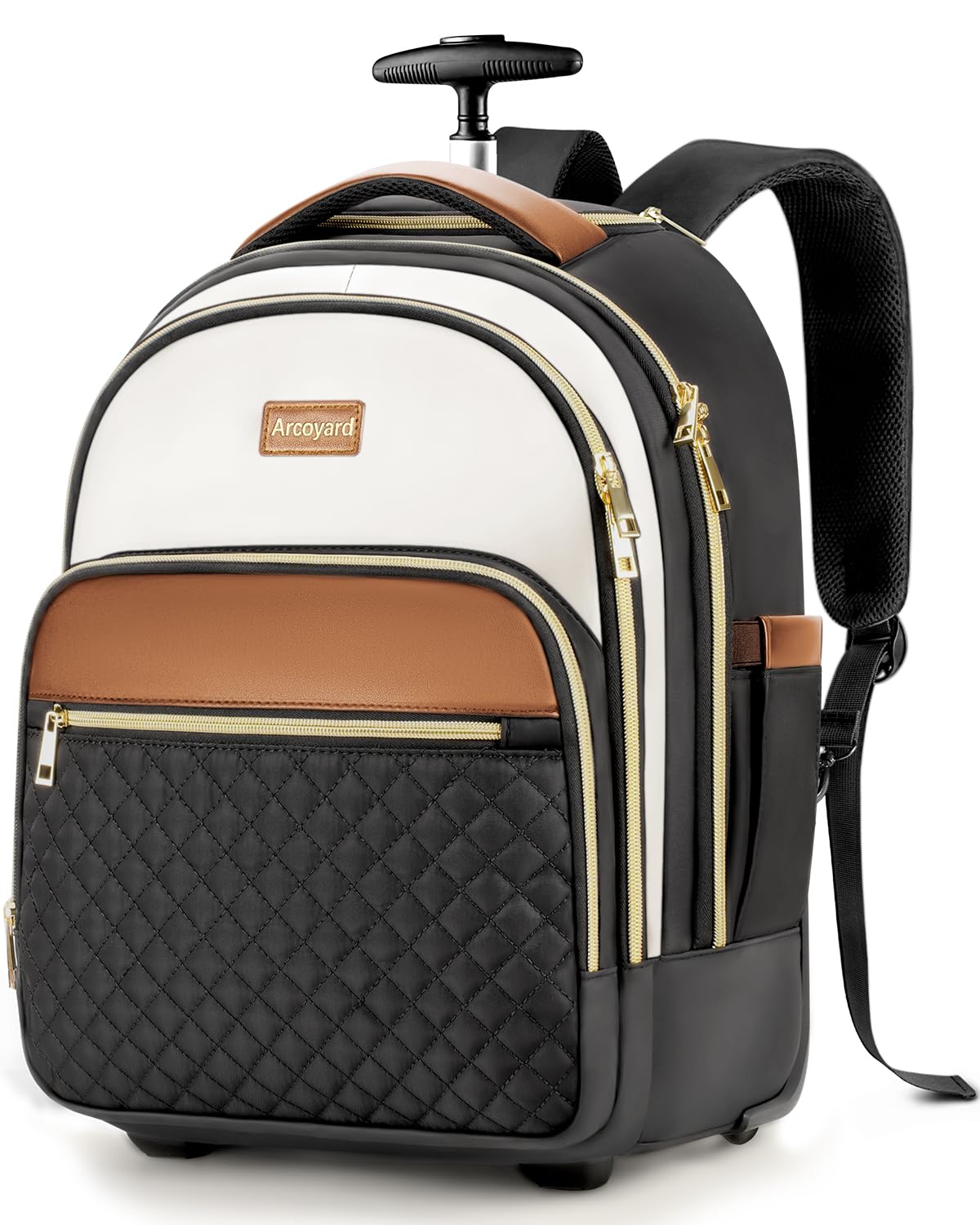 Small Lightweight Water Resistant Rolling Backpack M8419