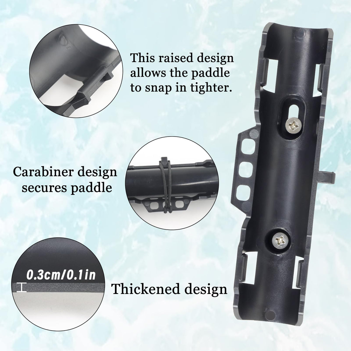 2PCS Kayak Paddle Holder with Leashes & Locking Kits R7152