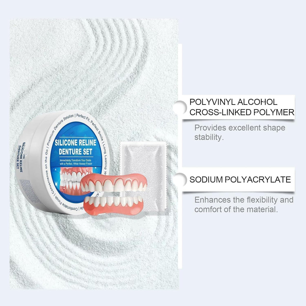 Silicone Reline Denture Set Upper and Lower R4500