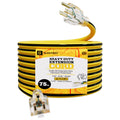 12 Gauge 75 Ft Heavy Duty Extension Cord SJTW Yellow 15Amp 1875W C39017