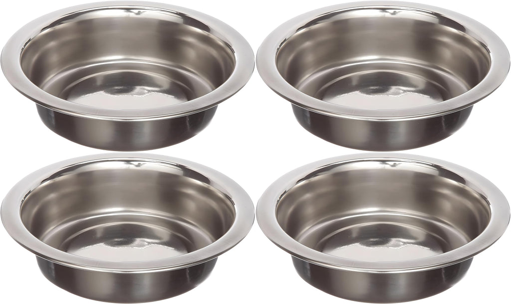 4 Pack Stainless Steel Cat & Dog Bowls, 8 oz Each H765931