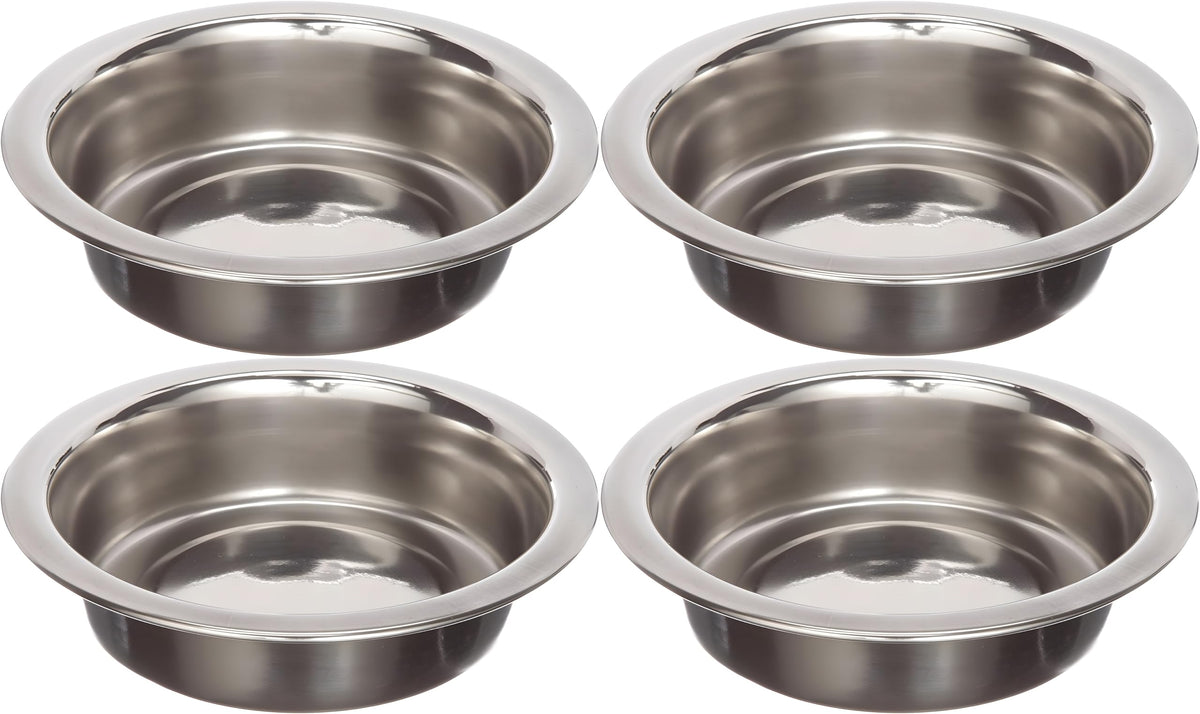 4 Pack Stainless Steel Cat & Dog Bowls, 8 oz Each H765931