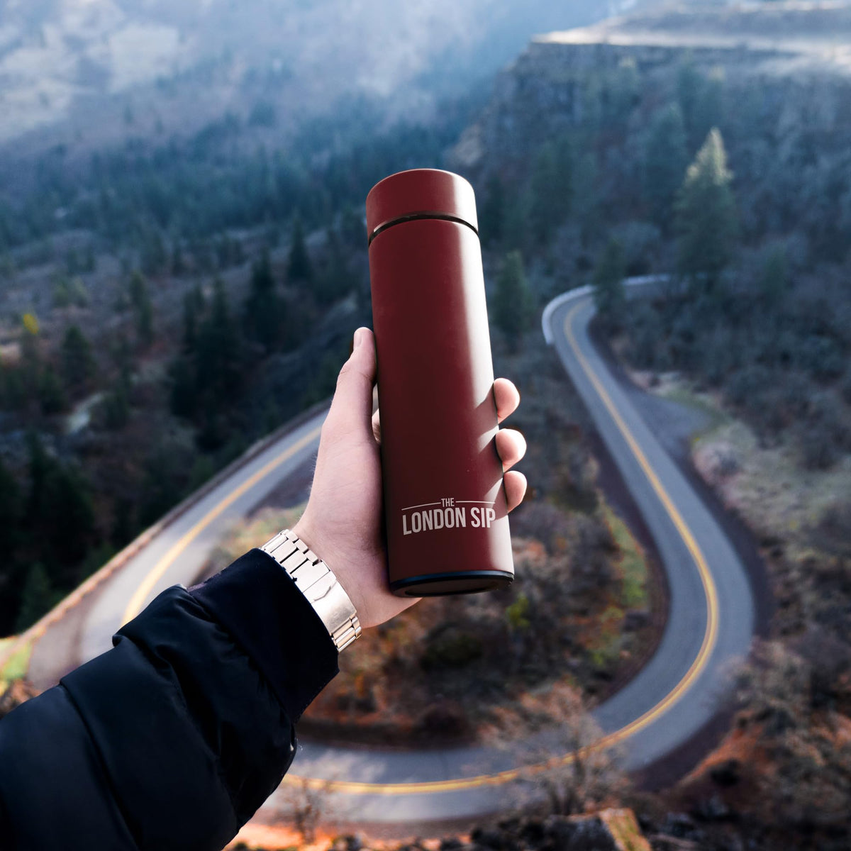 Travel Mug and Tumbler Hot and Cold Double Wall Stainless Steel Thermos, Sacred Red, Pack of 2 W390961