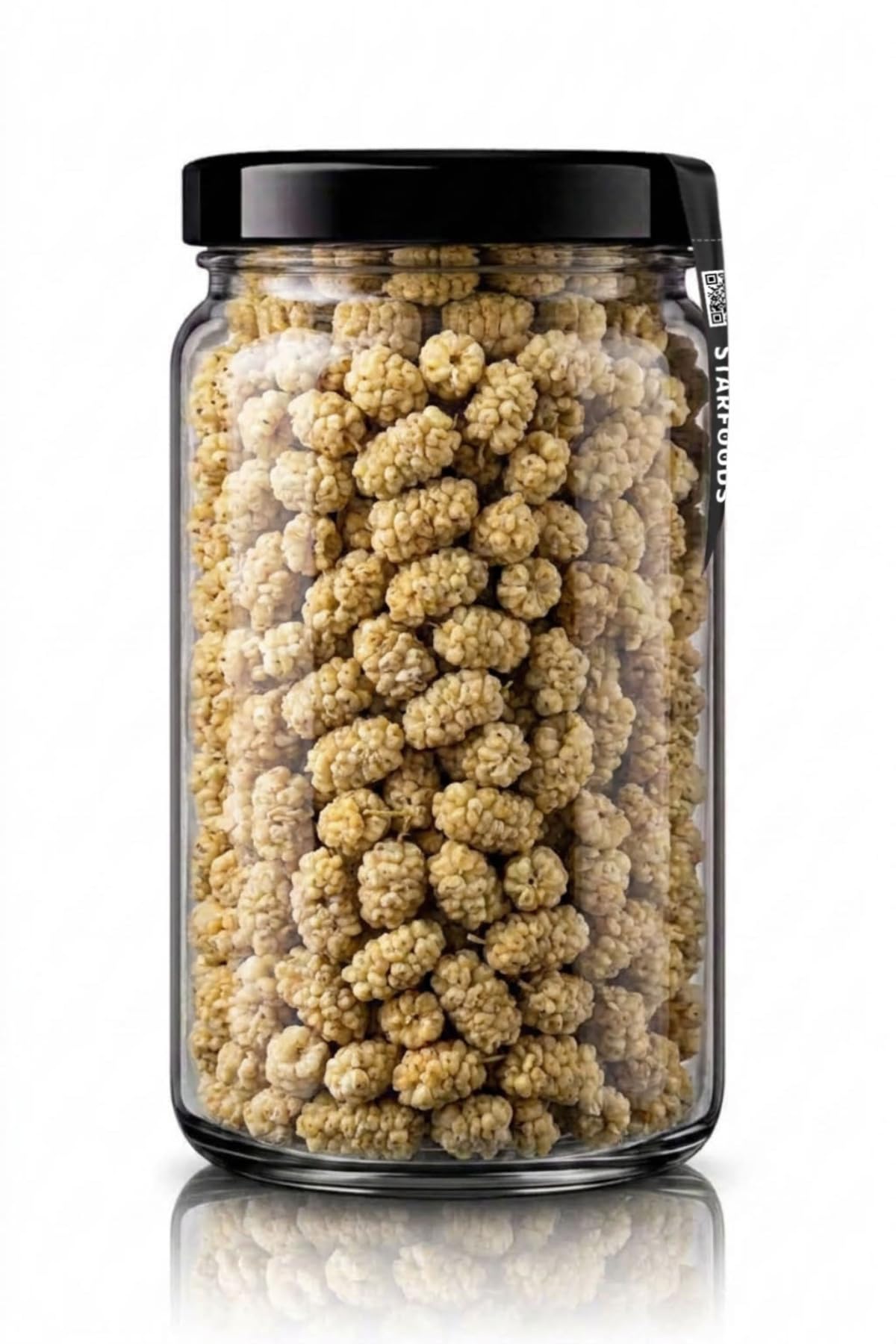 White Dried Mulberries 230g Glass Jar Y32712