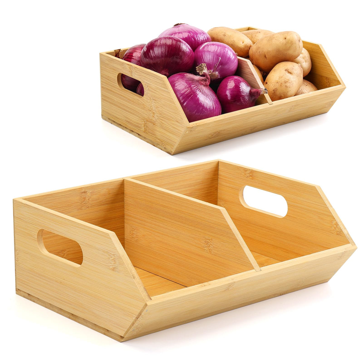 2 Set Bamboo Storage Bins W553