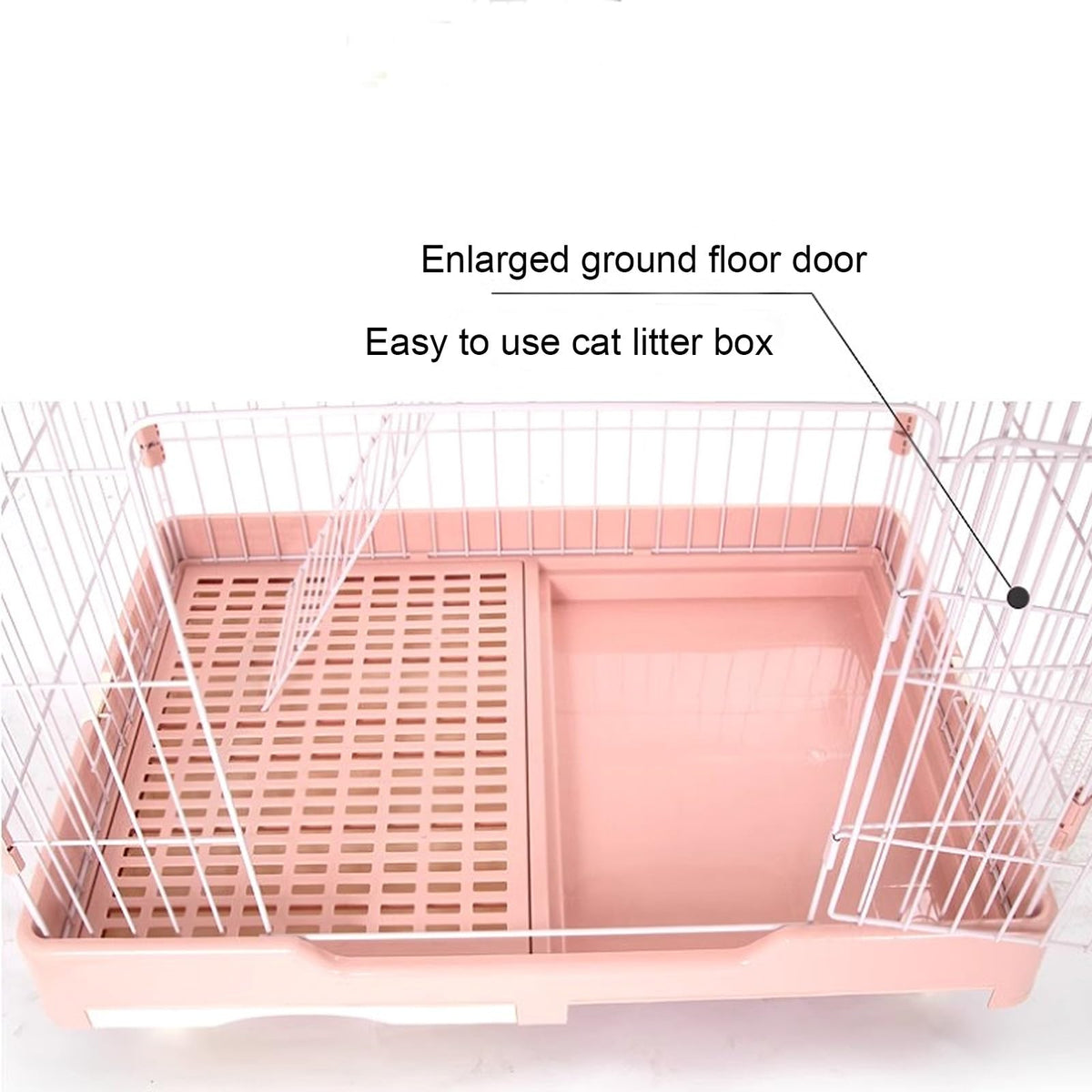 Foldable 4 Tier Detachable Cat Cage with Hammock Q668