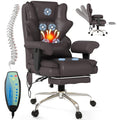 Brown Heated Massage Office Chair with Footrest C494798