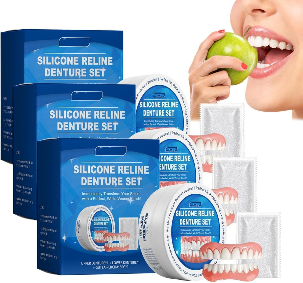 Silicone Reline Denture Set Upper and Lower R4500