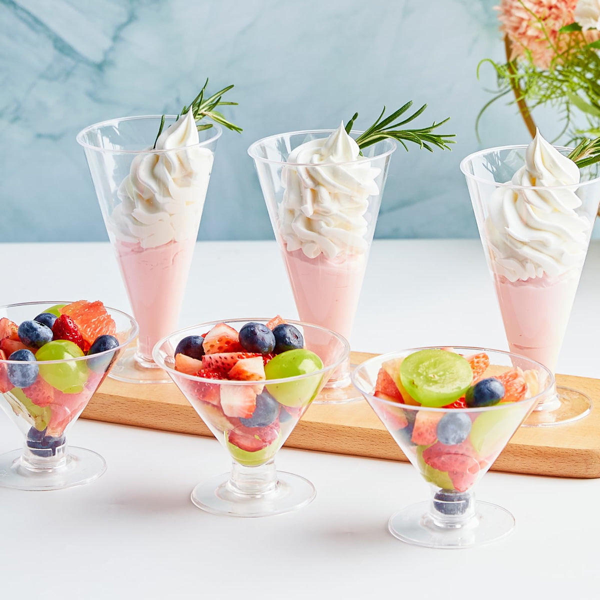40 PCS 6 oz Plastic Martini Glasses G506