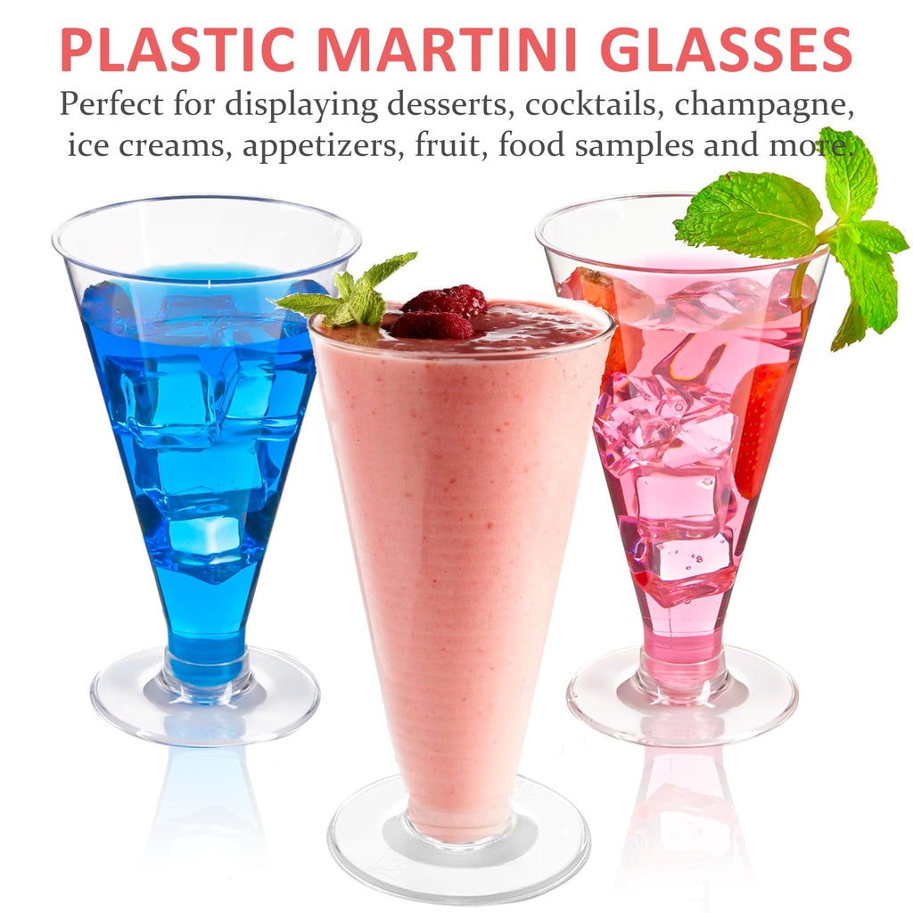 40 PCS 6 oz Plastic Martini Glasses G506