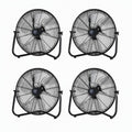 20" 3-Speed Metal Floor Fan 4-Pack J401