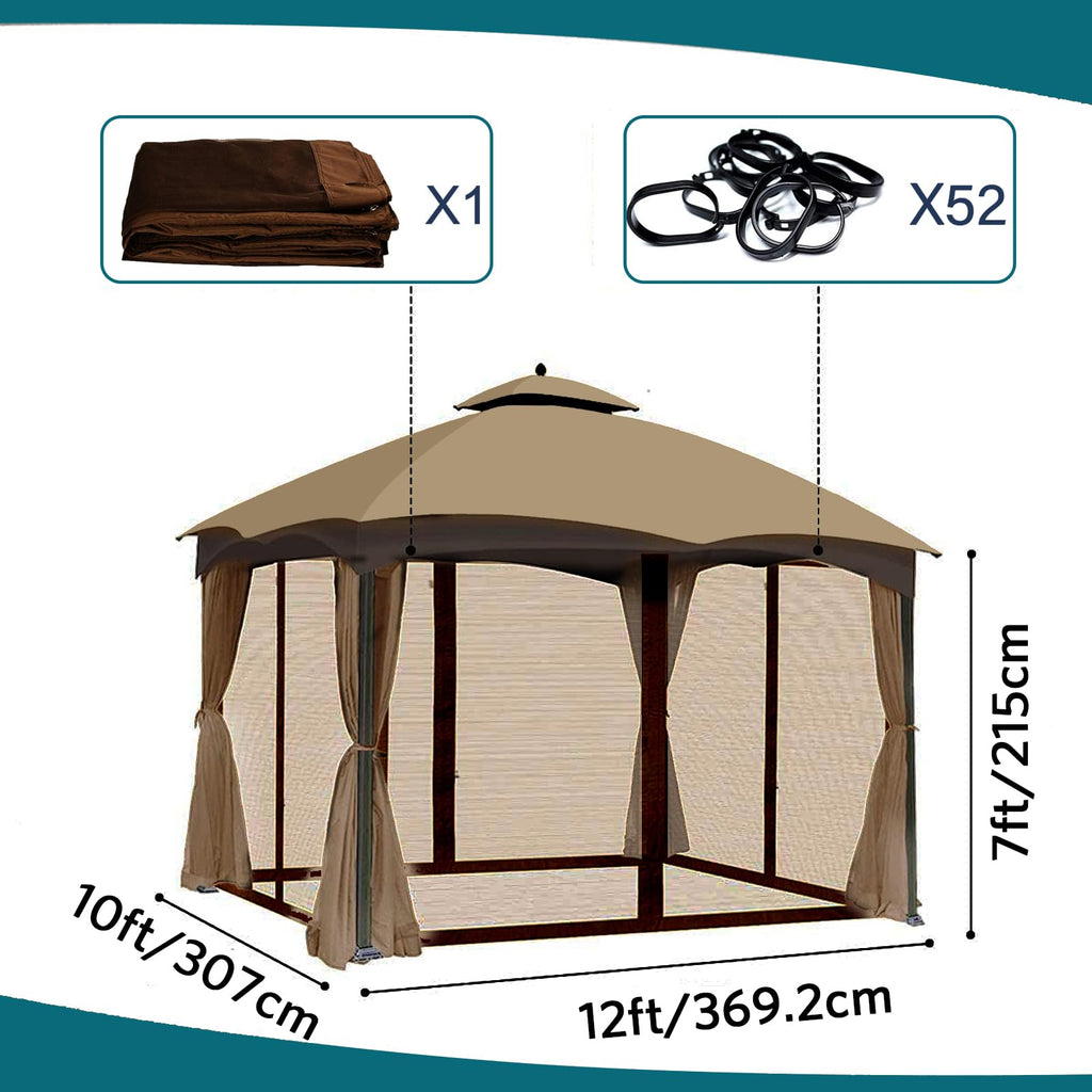 Brown 4-Panel Mosquito Netting V2152