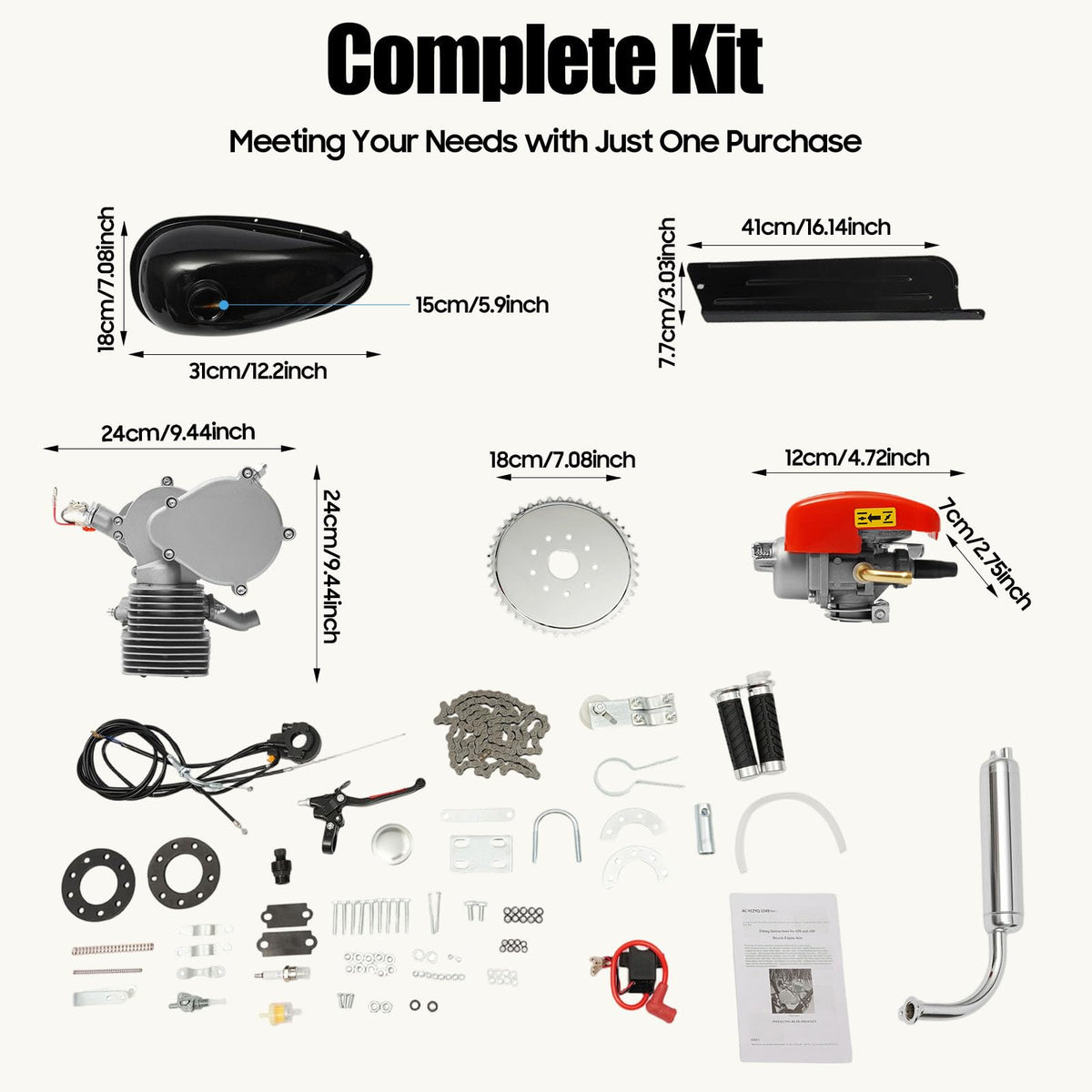 2 Stroke Bike Motor Kit with CDI Ignition L374233