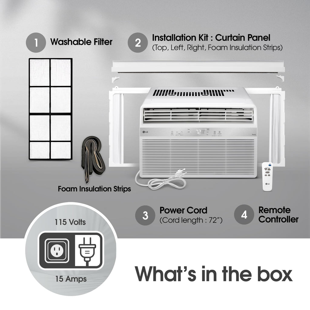 8000 BTU White Window Air Conditioner H30994