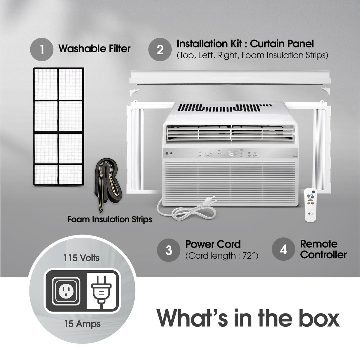 8000 BTU White Window Air Conditioner H30994