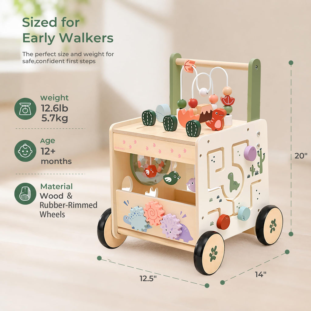Wooden Baby Walker with Activity Center H50347
