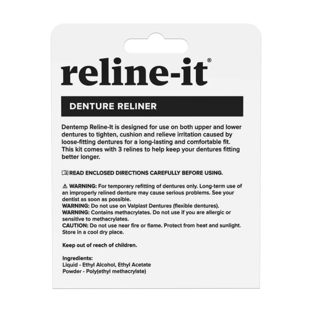 Denture Reline Kit 3 Pack Q497