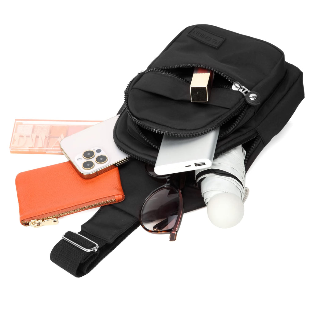 Small Black Sling Crossbody Bag Y838640