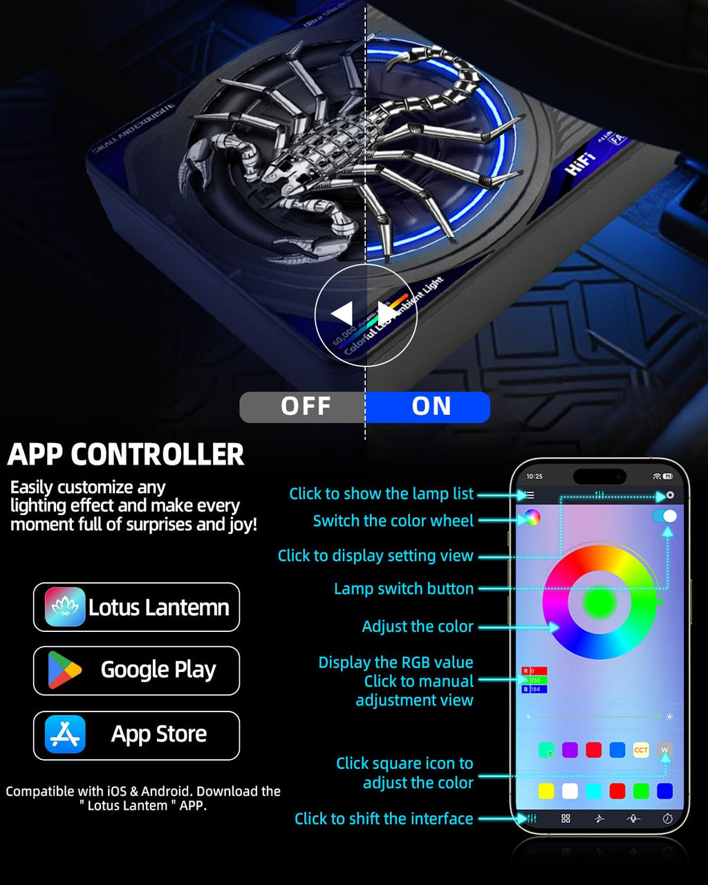2000W 10 Inch Underseat Car Subwoofer and Amp Package I602213