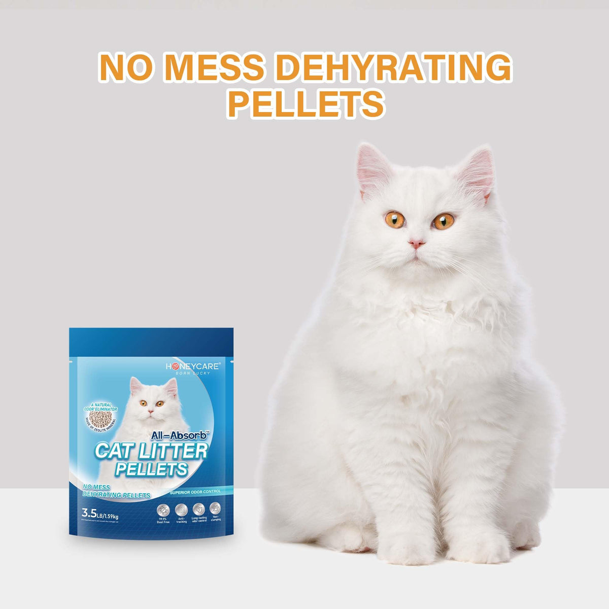 Cat Litter Pellets, Zeolite, 3.5 Lbs Q3520
