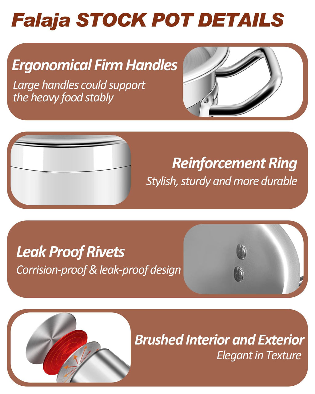 40 Quart Stainless Steel Stock Pot with Lid W326004